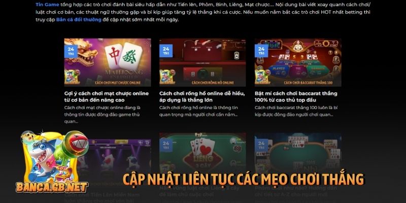 Đừng vác súng đi bắn cá nếu chưa thuộc lòng mớ bí kíp này 3 Cập nhật liên tục các mẹo chơi thắng