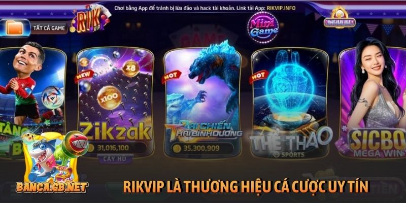 Rikvip - Cổng game bắn cá đổi thưởng top 1 gambling 1 Rikvip là thương hiệu cá cược trực tuyến uy tín