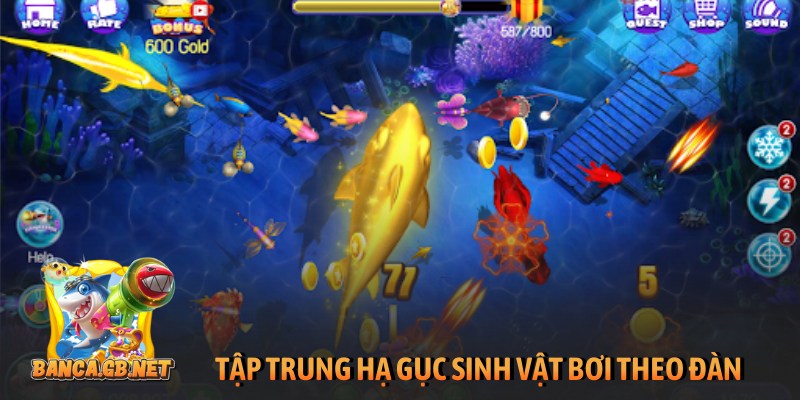Game bắn cá đổi thưởng nạp bằng SMS hút triệu khách 2026 3 Tập trung hạ gục sinh vật bơi theo đàn